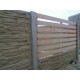 Betonový plot 11 jednostranný přírodní - vyplň dřevo 1m