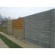 Betonový plot 11 jednostranný přírodní - vyplň dřevo 1m