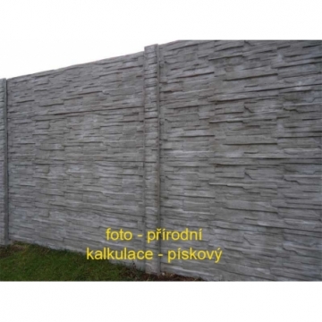 Betonový plot 11 Dekor...