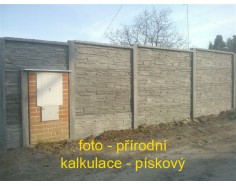 Betonový plot 11 Prima Plus oboustranný pískový