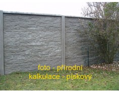 Betonový plot 17 Plus oboustranný pískový