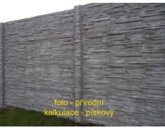 Betonový plot 11 Prima Dekor oboustranný pískový